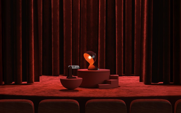 DALU TABLE LAMP Ruby Red Collection by Artemide Table Lamps